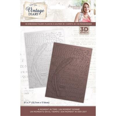 Crafter's Companion Vintage Diary Embossing Folder - A Moment In Time